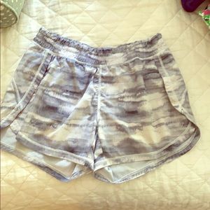 Grey and white Athleta shorts-size M